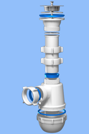 A0100 АНИ Грот Сифон без отвода разборная горловина 1 1/2x40