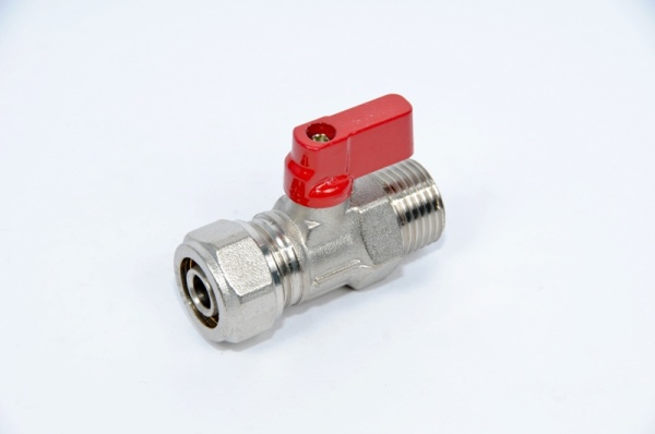1/2"Mx20 кран шаровой для м/п трубы (бабочка)